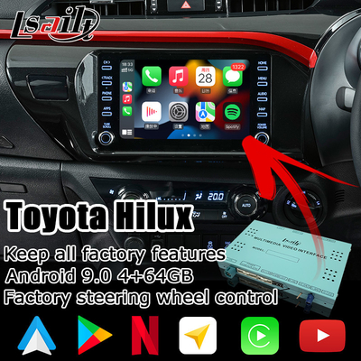 Мультимедиа андроида Тойота Hilux взаимодействуют касание 3 беспроводного carplay андроида автоматическое