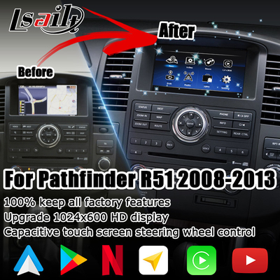 Nissan Pathfinder IT08 R51 HD обновление экрана беспроводная автомобильная навигационная коробка для Android
