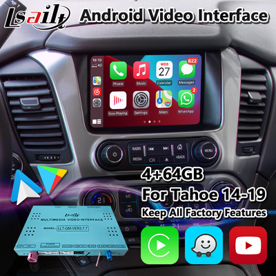 Интерфейс мультимедиа Carplay андроида Lsailt видео- для Шевроле GMC Tahoe