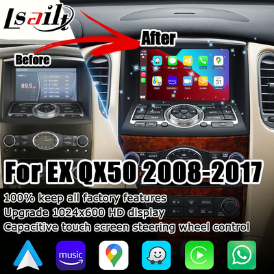 Андроида Carplay экрана Infiniti QX50 EX35 EX25 EX30d EX37 HD подъем беспроводного автоматический