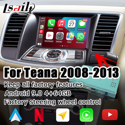 Интерфейс андроида Nissan Teana J32 видео- с беспроводным carplay автомобилем андроида интегрировать
