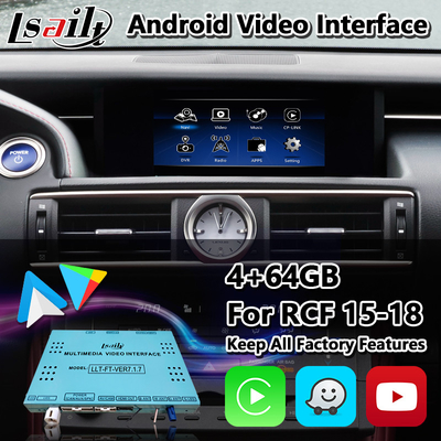Lsailt Android Car Video Interface для автомобиля Lexus RC200t RC300h RC350 RCF RC300 F-Sport RC 2014-2018