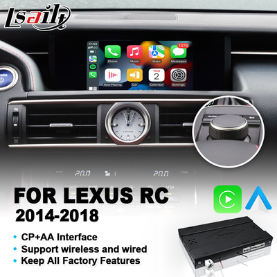 CP AA беспроводный интерфейс Carplay для Lexus RCF RC300 RC200t RC300h RC350 RC Knob Control 2014-2018