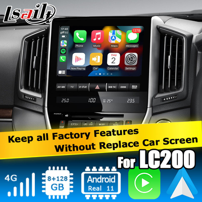 Toyota Land Cruiser LC200 Android видеоинтерфейс 8+128 ГБ с поддержкой Qualcomm с carplay android auto