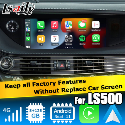Lexus LS500 LS500h обновление Android 11 carplay видео интерфейс 8+128GB сохранить все заводские функции