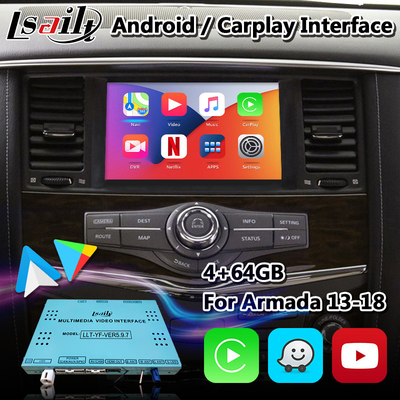 Коробка интерфейса автомобиля андроида видео- для Armada Nissan с беспроводным андроидом автоматическим Carplay