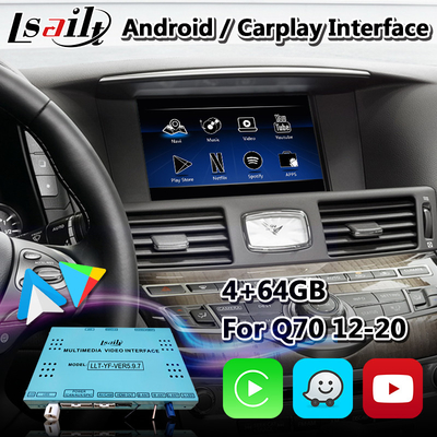 Коробка интерфейса Navigaiton автомобиля Lsailt для Infiniti Q70 с беспроводным андроидом автоматическим Carplay
