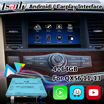 Навигация GPS интерфейса андроида RAM 4GB видео- для Infiniti QX56 2010-2013