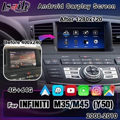 Экран Carplay андроида дюйма HD Lsailt 8 на серия 2008-2013 Infiniti m с мультимедиа показывает M25 M30d M37 M56 M35h