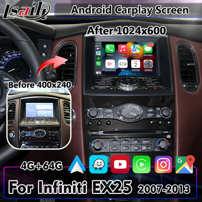Дисплей автомобиля экрана андроида Лсаилт мультимедийный на 2007-2013 Инфинити ЭС25 ЭС35 ЭС37 ЭС30Д