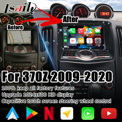 Nissan 370z неразрушающий HD-экран Youtube беспроводная связь carplay Android автоматическое обновление