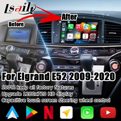 Nissan Elgrand E52 HD muti touch touch HD обновление экрана беспроводная связь carplay android auto