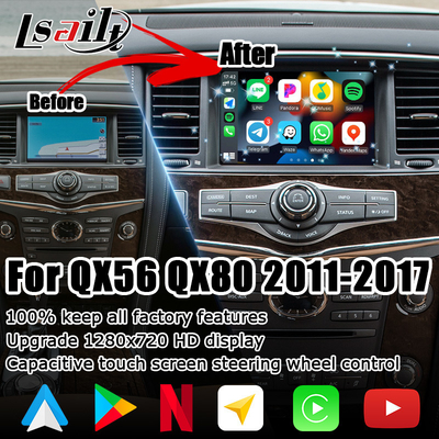 Infiniti QX80 QX56 Z62 carplay android авто многопальцевый HD сенсорный экран upgarde IT08