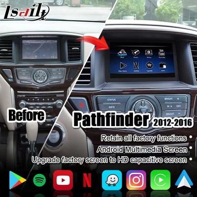 Экран мультимедиа автомобиля CarPlay для Nissan Pathfinder, патруля, Armada Infiniti QX с автомобилем андроида