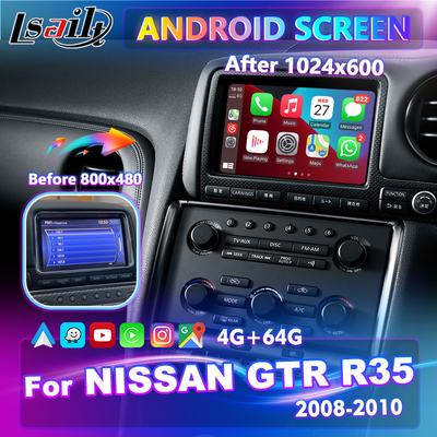 Lsailt 7 андроида мультимедиа дюймов экрана замены HD для Nissan GTR R35 GT-r JDM 2008-2010