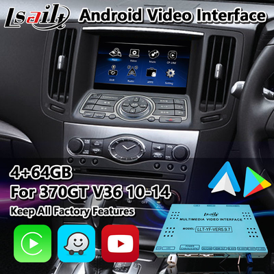 Интерфейс Carplay андроида Lsailt для типа SP 2010-2014 Nissan Skyline 370GT V36