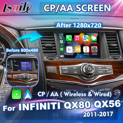 Экран дюйма HD Carplay 8 беспроводного андроида автоматический для Infiniti QX80 QX56 2011-2017