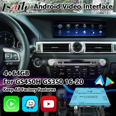 4+64GB Lsailt Lexus Видео интерфейс для GS 350 200t 300h 450h AWD F Sport 2016-2020