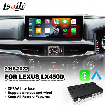 Беспроводной CP AA Android Авто Carplay интерфейс для Lexus LX 450d 570 570s VDJ200 J200 2016-2021