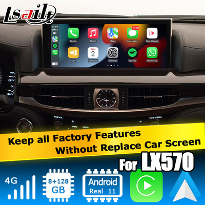 Lexus LX570 LX450d Android видеоинтерфейс поддержка carplay Android auto Qualcomm 8+128GB Android 11