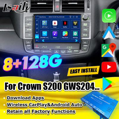 Android 13 Мультимедийный интерфейс для Toyota Crown S200 URS206 2008-2012 Модель Модуль обновления Android Включает YouTube, NetFlix, Google Map