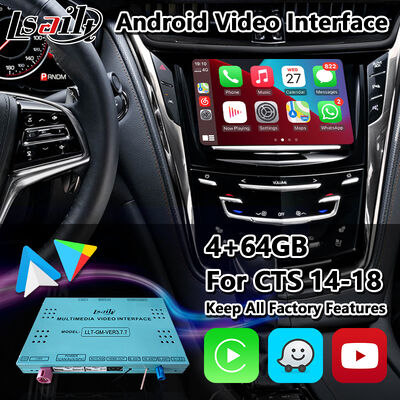 Lsailt Android Carplay Мультимедийный видеоинтерфейс для 2013-2019 Cadillac CTS CUE System