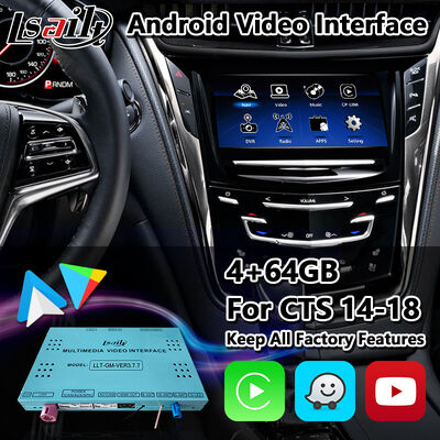 Lsailt Android GPS навигационный видеоинтерфейс для 2013-2019 Cadillac CTS CUE System с Carplay