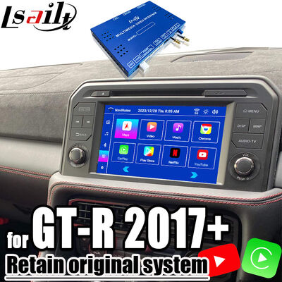 OEM-обновление Android мультимедийного интерфейса NISSAN для GT-R 2017 + встроенная беспроводная связь CarPlay, YouTube, NetFlix, Android Auto