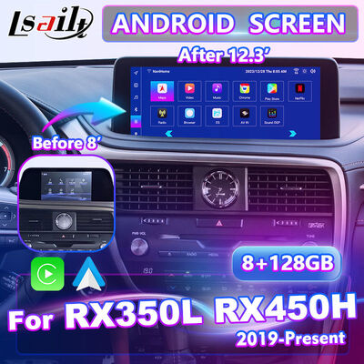 Lsailt Android Carplay Мультимедийный экран для 2019-2021 Lexus RX 450h RX300 RX350L RX450hL RX350 RX450h
