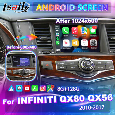 Lsailt Android Carplay мультимедийный экран для 2010-2017 Infiniti QX80 QX56