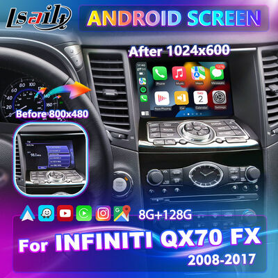 Lsailt Android Carplay мультимедийный экран для 2008-2017 Infiniti FX35 FX37 FX50 FX30D FX QX70