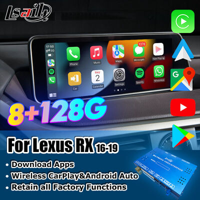 CarPlay/Android Мультимедийная система Lexus Видео интерфейс для RX450H RX350 12,3 дюйма 2016-2021 Интегрированный YouTube, NetFlix,Android Auto