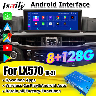 Модуль обновления Android OEM для LX570 Lexus RX GX LS NX ES с беспроводным CarPlay, Android Auto, YouTube, Netflix
