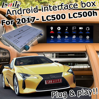 Игра carplay видео- интерфейса коробки навигации Lexus LC500 LC500h GPS беспроводная и андроида автоматическая youtube Google