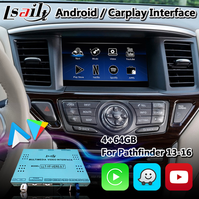 Интерфейс видео андроида Лсаилт для Ниссан Патфайндер Р52 с беспроводным андроидом Карплей Авто