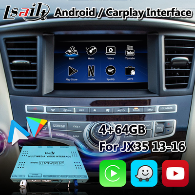 Интерфейс мультимедиа андроида видео- для Infiniti QX60 с беспроводным андроидом автоматическим Carplay