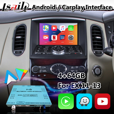 Интерфейс Carplay андроида Lsailt для Infiniti EX37 с навигацией NetFlix Yandex GPS