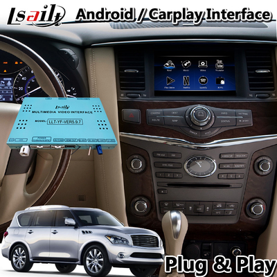 Коробка беспроводное Carplay навигации андроида WIFI автоматическая на год Infiniti QX56 2010-2013