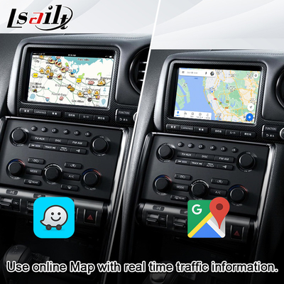 Экран мультимедиа автомобиля Lsailt для GT-r GTR R35 с 4+64GB беспроводным CarPlay, дисплеем подъема