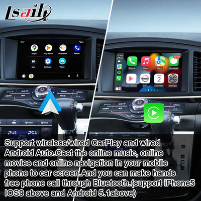 Беспроводной экран мультимедиа автомобиля CarPlay для патруля Nissan Elgrand, Armada Infiniti QX с навигацией GPS, автомобилем андроида