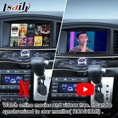 Беспроводной экран мультимедиа автомобиля CarPlay для патруля Nissan Elgrand, Armada Infiniti QX с навигацией GPS, автомобилем андроида