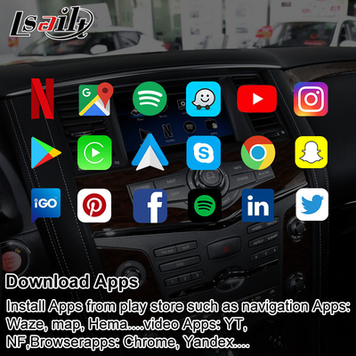 Экран мультимедиа автомобиля Lsailt для Armada с беспроводным CarPlay, YouTube Nissan патруля, дисплея подъема