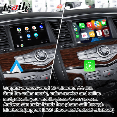 Экран мультимедиа автомобиля Lsailt для Armada с беспроводным CarPlay, YouTube Nissan патруля, дисплея подъема