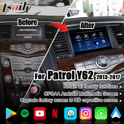 Экран мультимедиа автомобиля Lsailt для Armada с беспроводным CarPlay, YouTube Nissan патруля, дисплея подъема