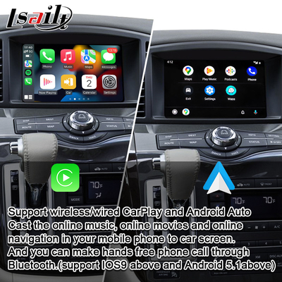 Беспроводной интерфейс CarPlay для Nissan Quest, патруля, Armada, Infiniti QX с YouTube, автомобилем андроида