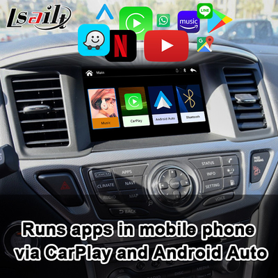 Интерфейс CarPlay следопыта включил автомобиль андроида, YouTube, работу Bluetooth для Nissan