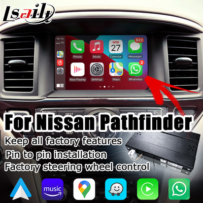 Коробка навигации беспроводного андроида Carplay автоматическая для Nissan Pathfinder R52 2017-2021