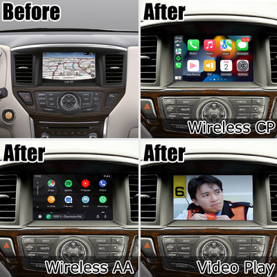 Коробка навигации беспроводного андроида Carplay автоматическая для Nissan Pathfinder R52 2017-2021