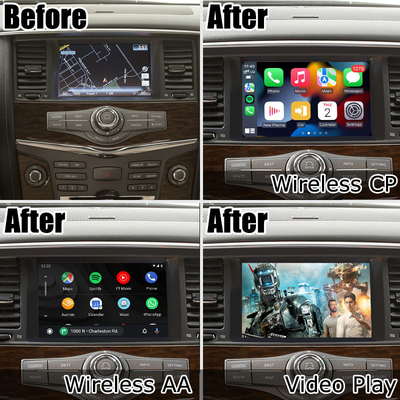 Подъем стиля OEM беспроводного carplay андроида патруля Y62 Nissan автоматический Lsailt