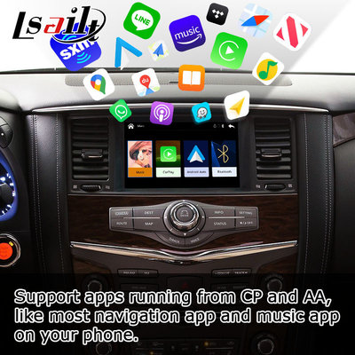 Подъем стиля OEM беспроводного carplay андроида патруля Y62 Nissan автоматический Lsailt
